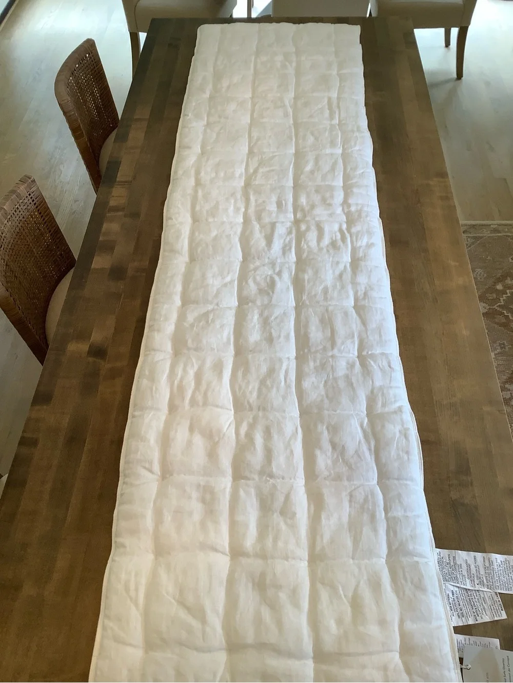 NWT West Elm quilted white sofa overlay ❤️❤️❤️❤️